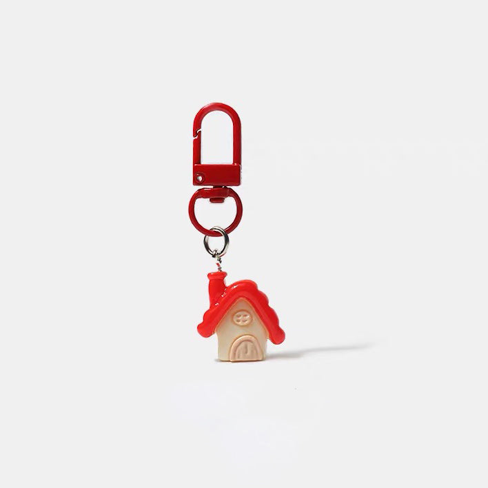 JIPPURI Keychain Little Houses Red House