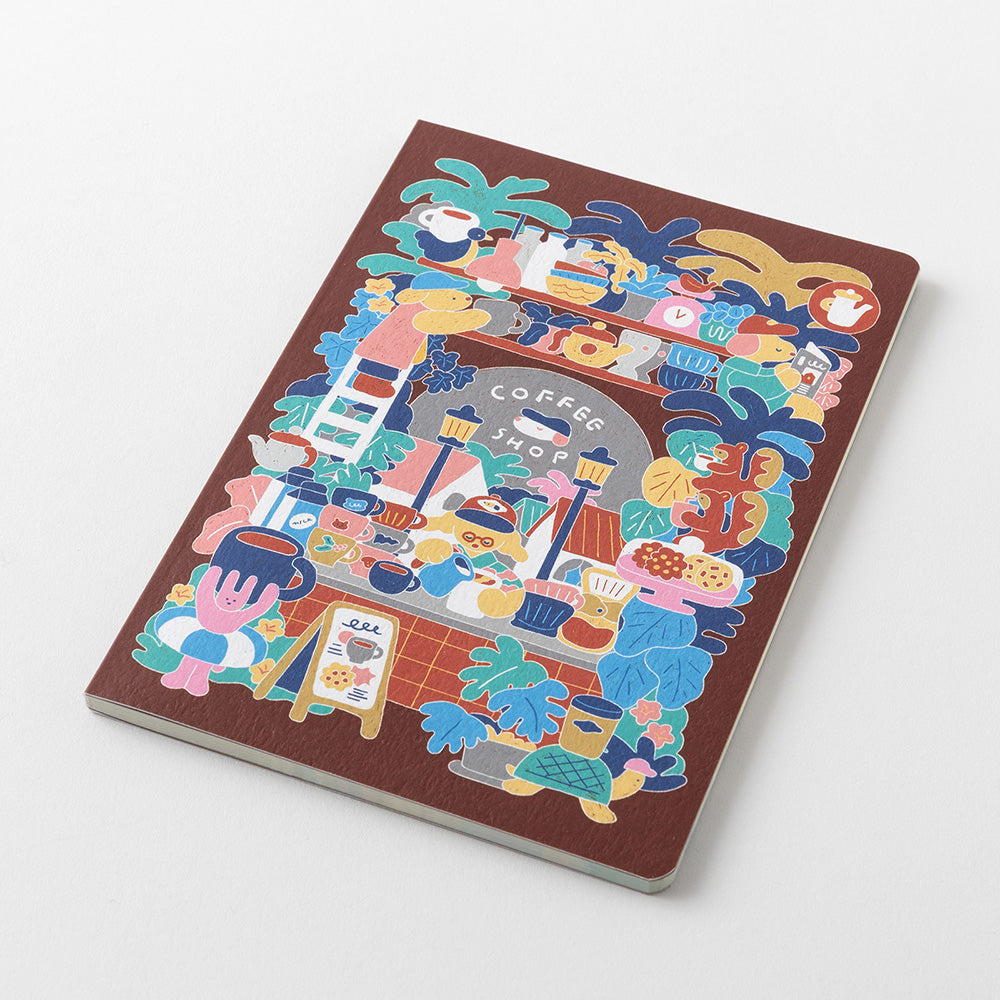 MIDORI Yuru Log Notebook B6 Coffee Shop
