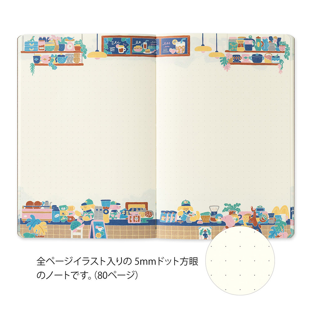 MIDORI Yuru Log Notebook B6 Coffee Shop