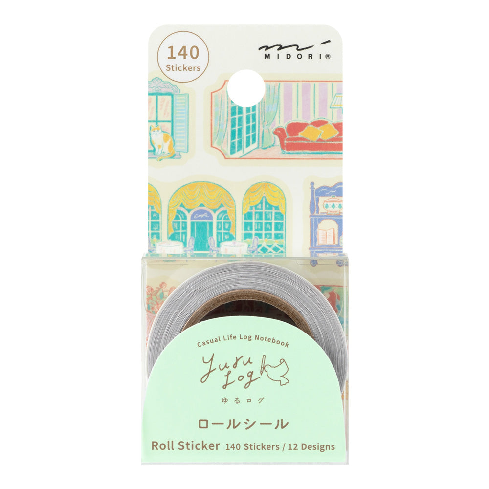 MIDORI Yuru Log Roll Sticker Window Views