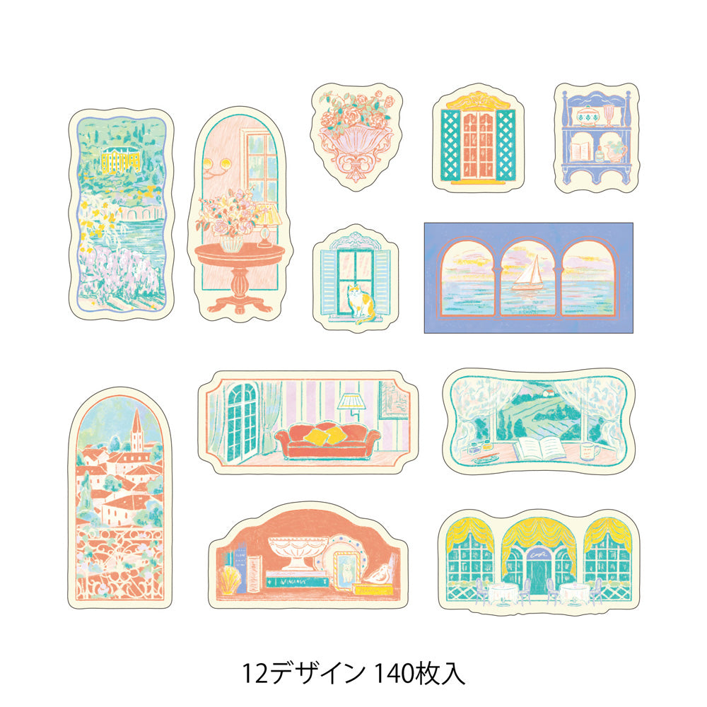 MIDORI Yuru Log Roll Sticker Window Views