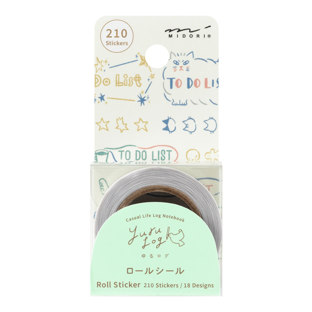 MIDORI Yuru Log Roll Sticker List