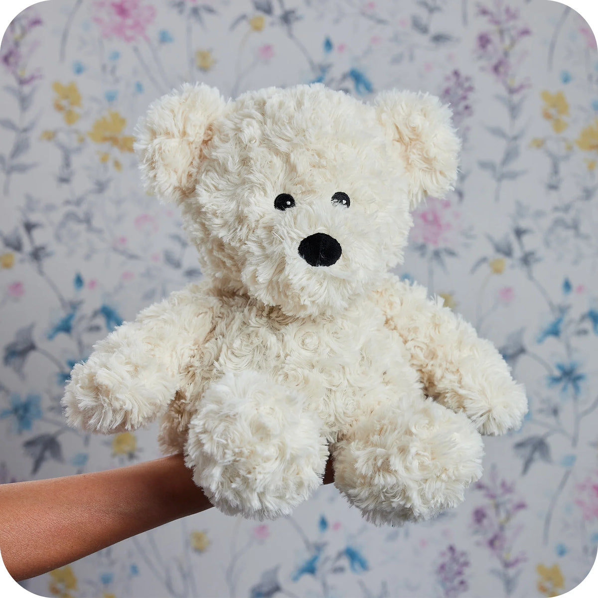 WARMIES Plush Regular Cream Curly Bear