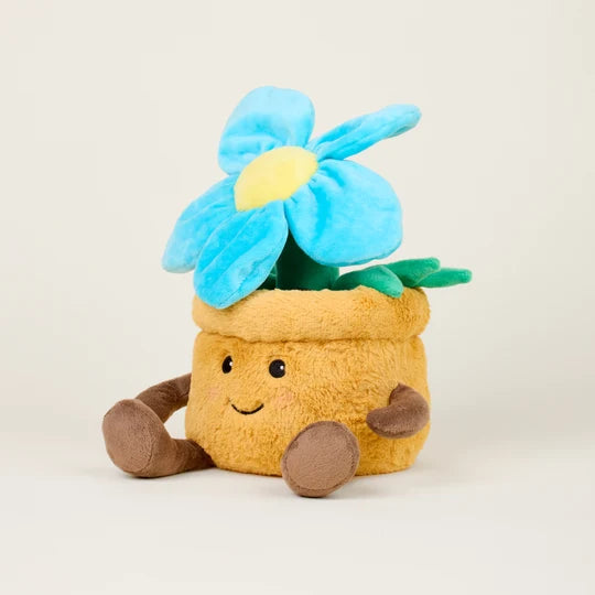 WARMIES Plush Regular Blue Flower Pot