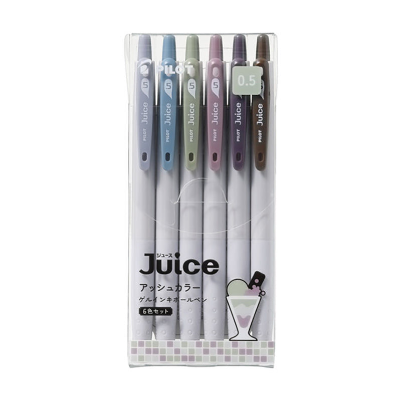 PILOT Juice Gel Pen 0.5mm Ash Colours Set of 6