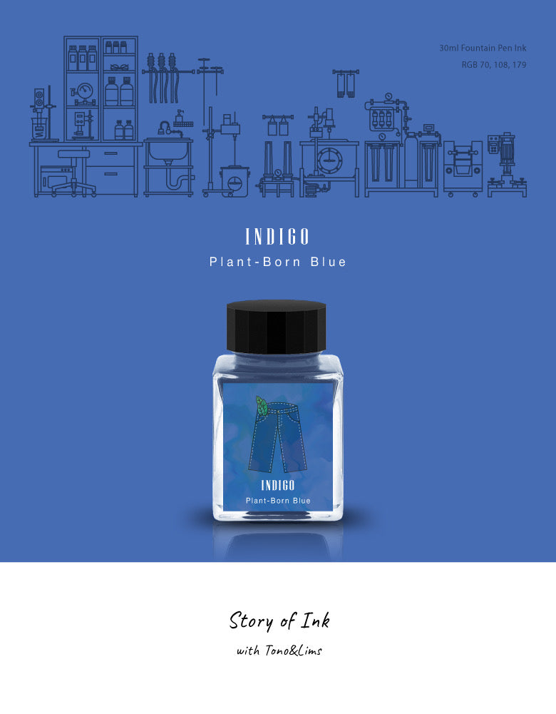 TONO & LIMS Fountain Pen Ink 30ml Story Of Ink Season 2 Indigo