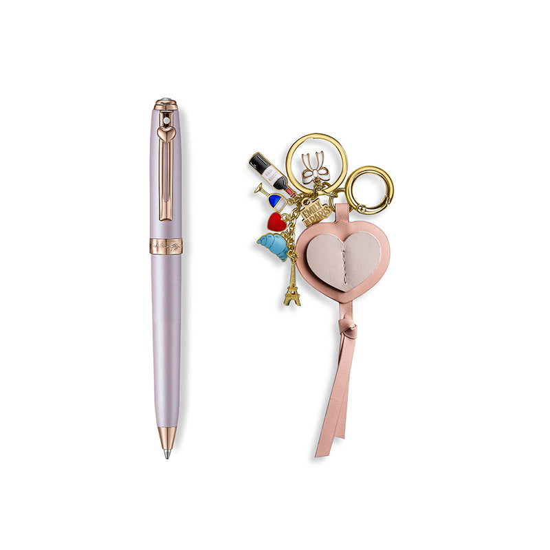 SHEAFFER x Emily In Paris Prelude Mini 9810 Pastel Pink Ballpoint Pen with Pink Bag Charm Set