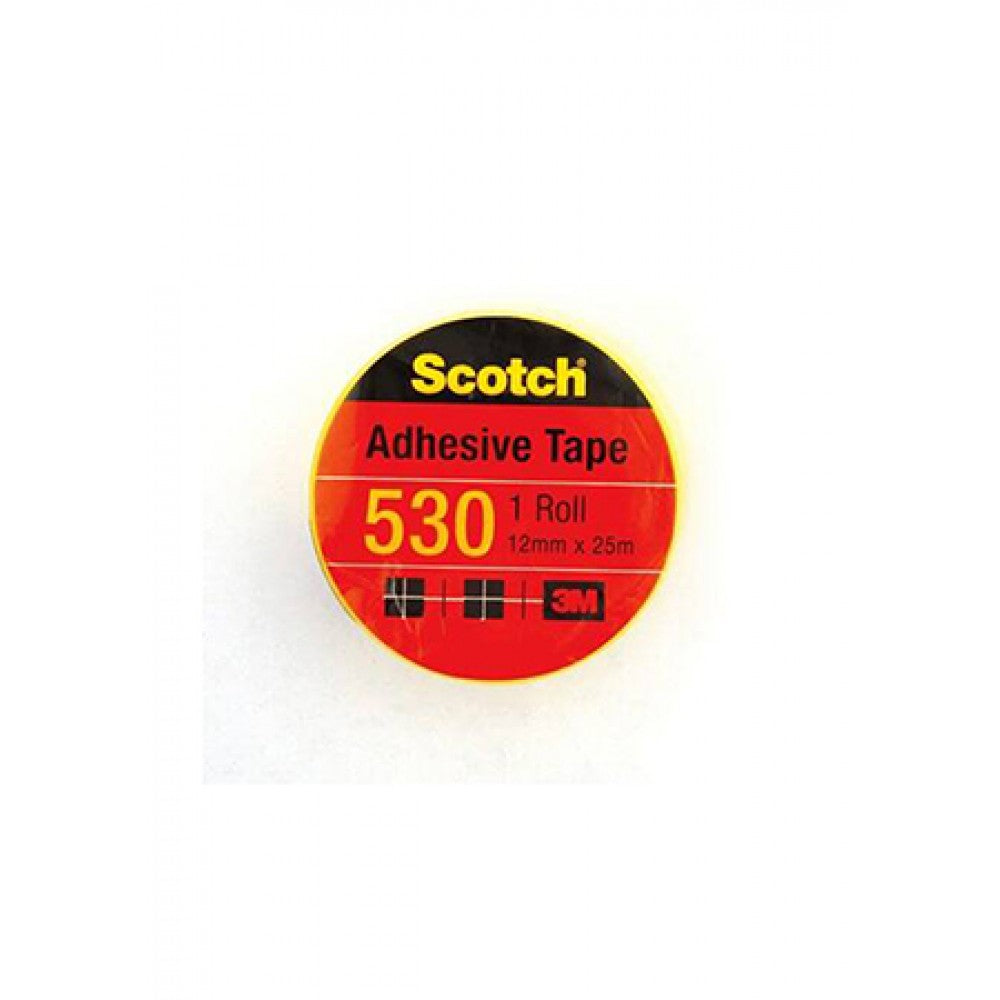 3M Scotch Adhesive Tape 530 12mmx25M 1" 1 box