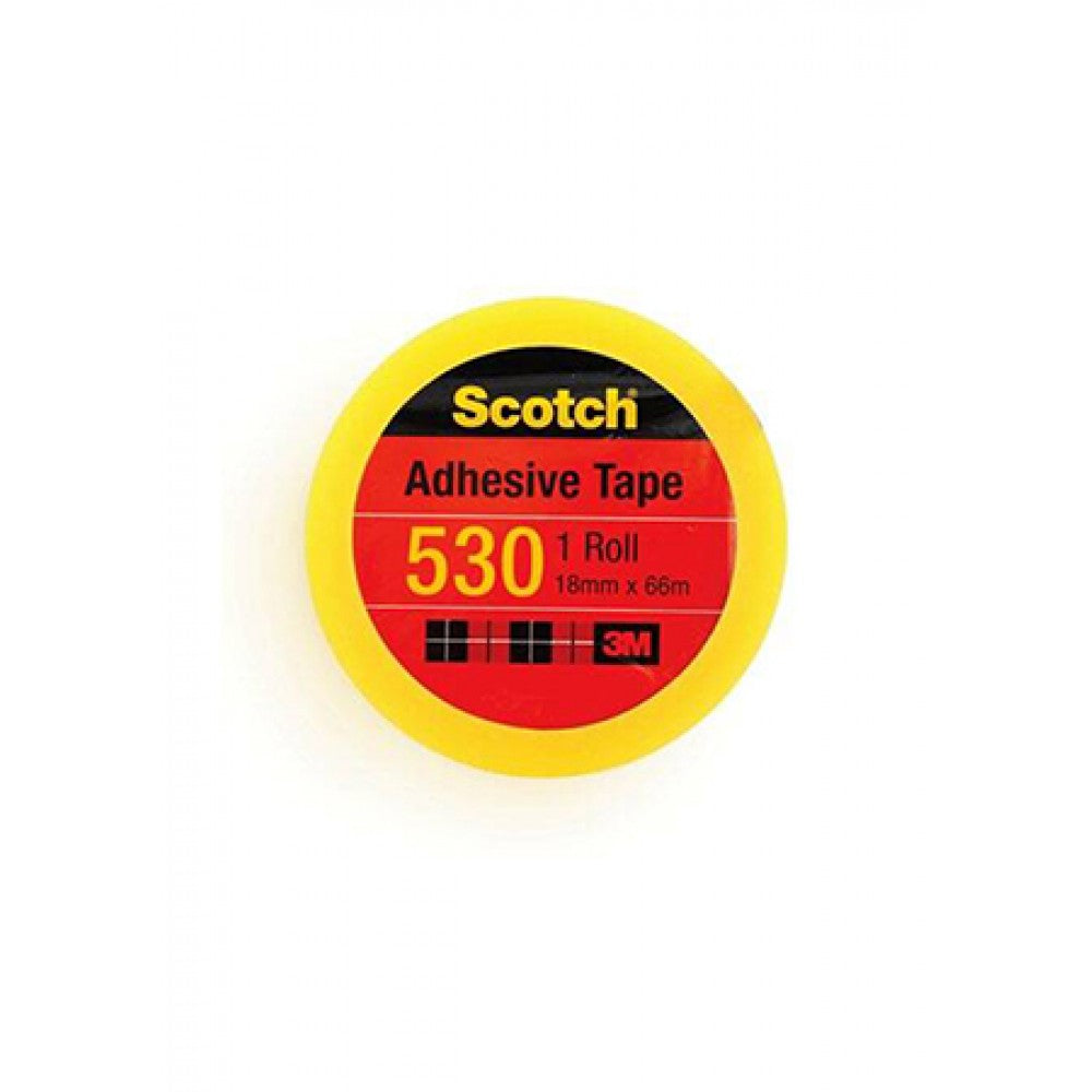 3M Scotch Adhesive Tape 530 18mmx66M 3" 1 box