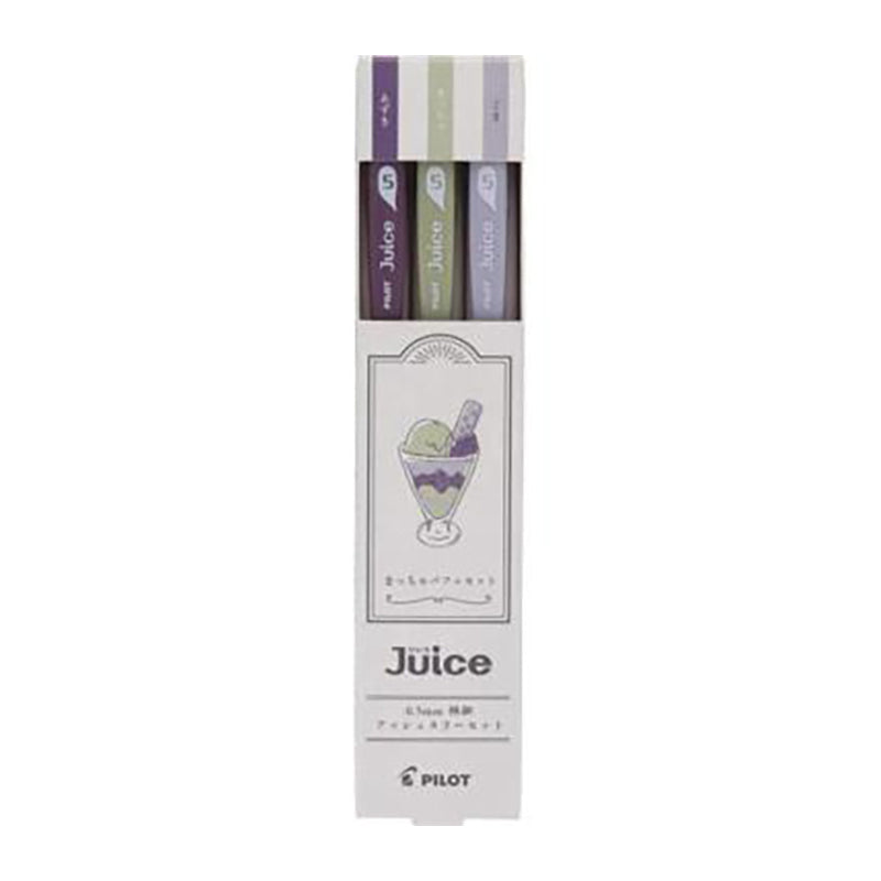 PILOT Juice Gel Pen 0.5mm Ash Colours Set of 3 Ash Burgundy Azuki, Ash Green Matcha, Ash Gray Sesame