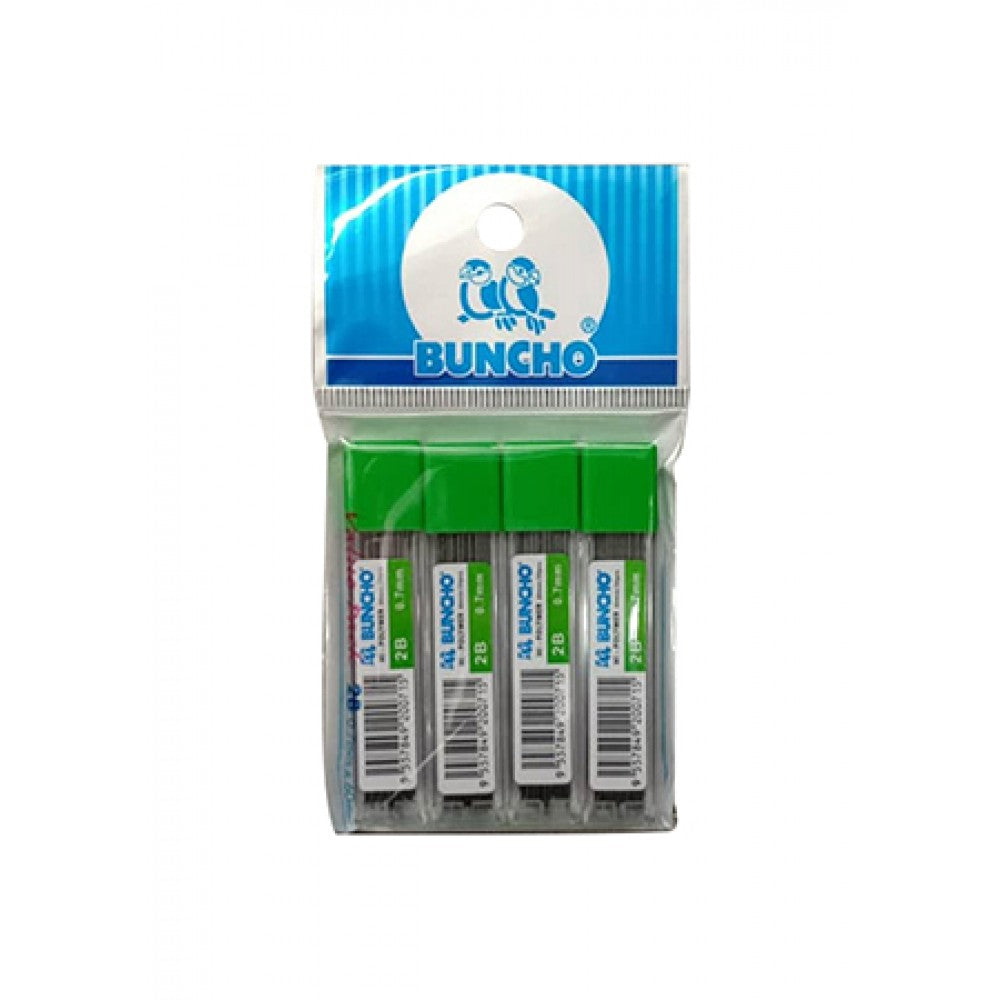 BUNCHO Pencil Lead 2B 0.7mm Blister of 4