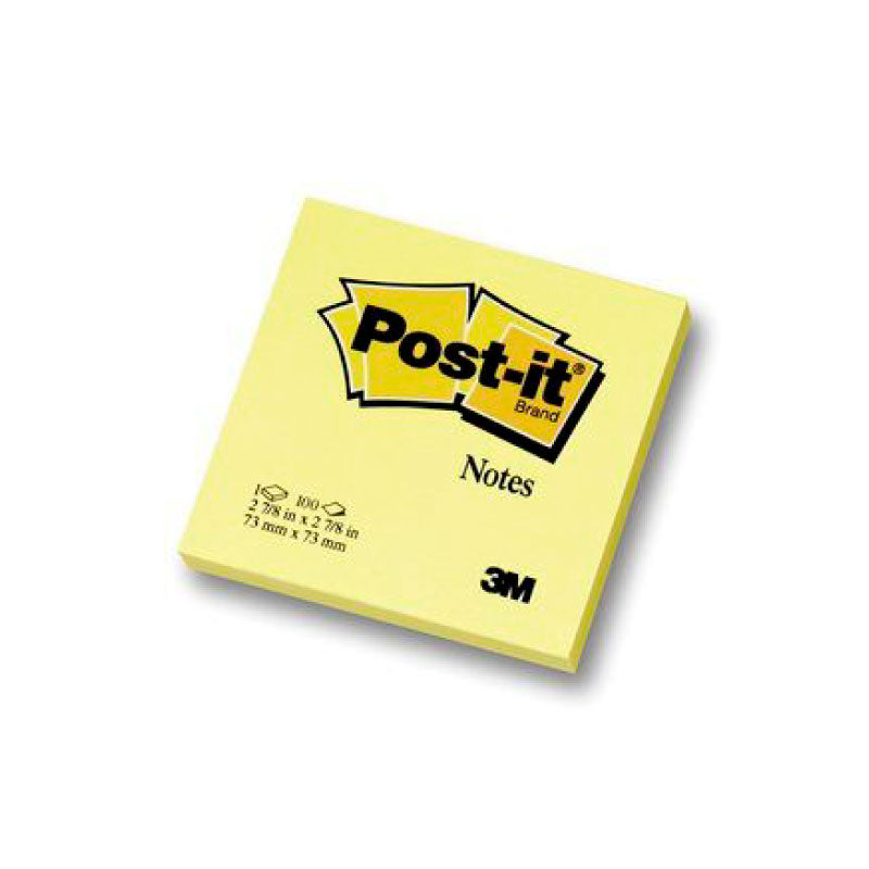 3M Post-it Classic Notes 654 3x3in 100s C.Yellow Default Title