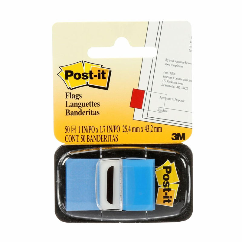 3M Post-it Flags+ Dispenser 680 1x1.71in Blue