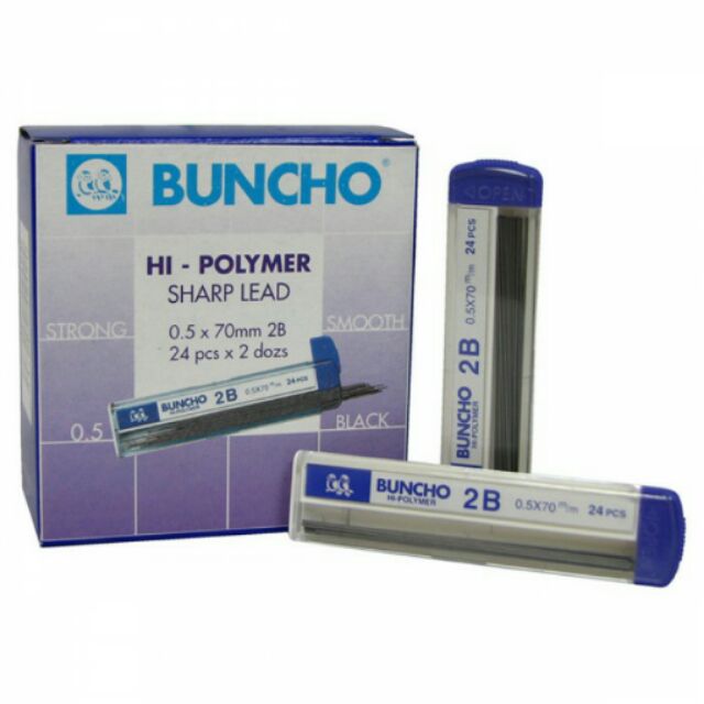 BUNCHO Pencil Lead 2B 0.5mm 24s/box