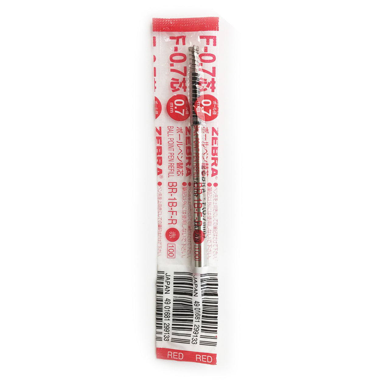 ZEBRA Ball Pen Refill F 0.7mm Red