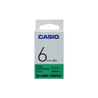 CASIO EZ Label Tape Cartridge 6mm Black on Green