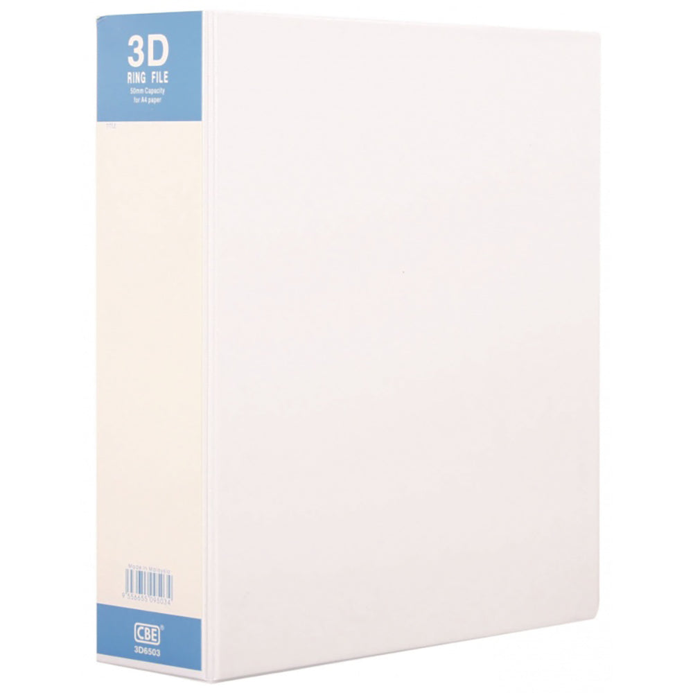 CBE 3D Ring Binder 3D6503 A4-PVC 50mm White