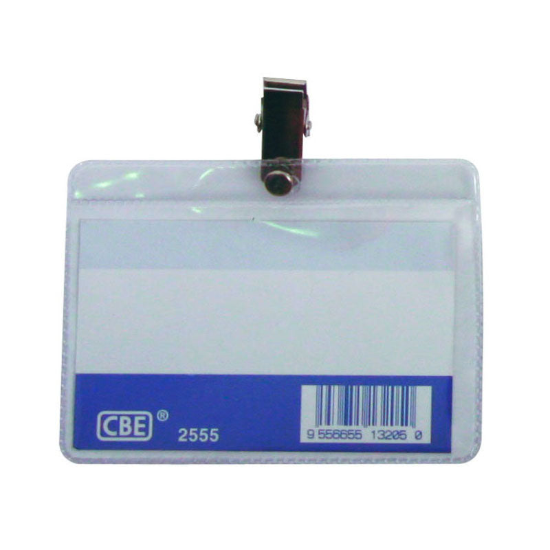 CBE N.Badge 2555 Horz-PVC w/Clip 95x65mm Default Title