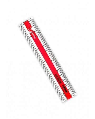 DOLPHIN Ruler DOL230052 Transparent Neon 6"/15cm