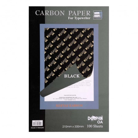 DOLPHIN Carbon Paper DOL28002 Typewriting (Black)