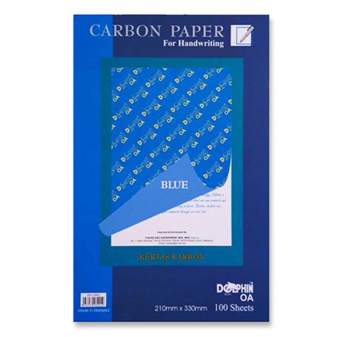 DOLPHIN Carbon Paper CP-28001 Hand Writing (Blue)