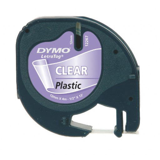 DYMO LetraTag Label Refills 12mmx4M Plastic-Clear Default Title