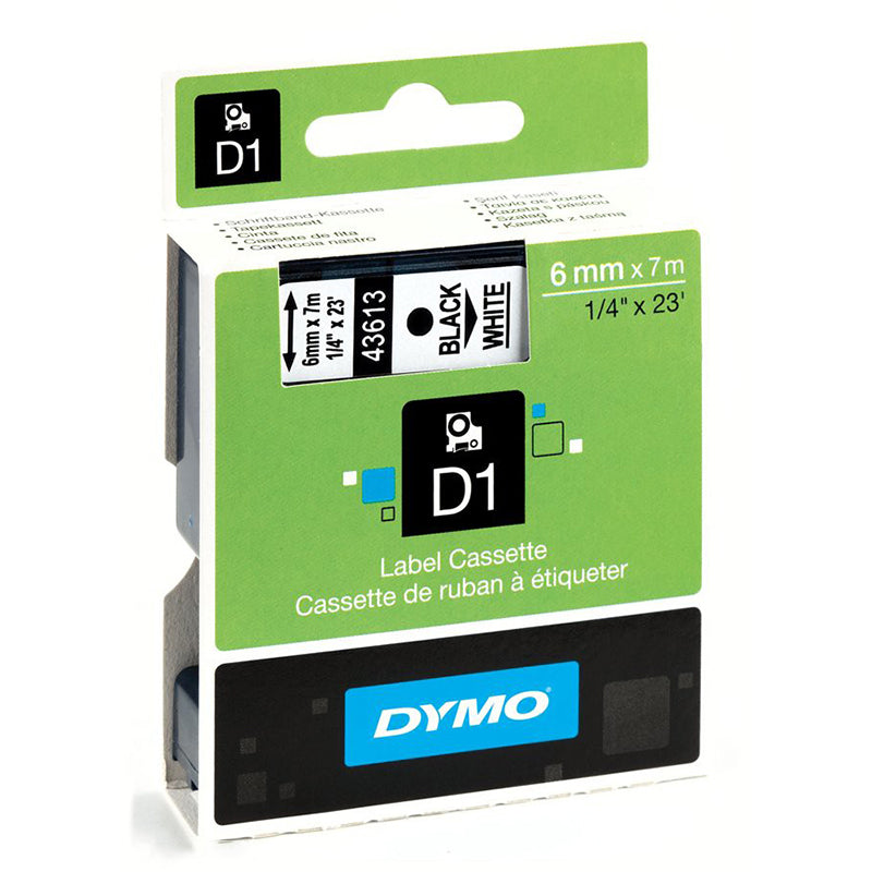 DYMO Label Manager Tape D1 12mmx7M Black on White Default Title