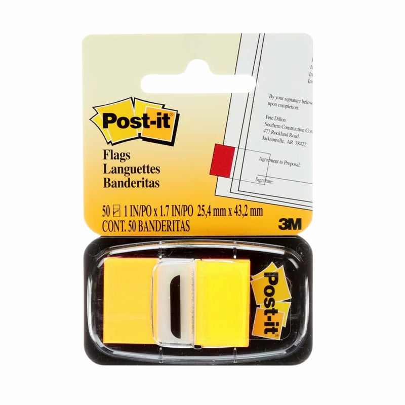 3M Post-it Flags+ Dispenser 680 1x1.71in Yellow