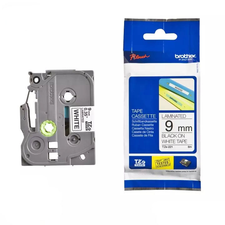 BROTHER TZe Tape TZe-221 9mm Black on White