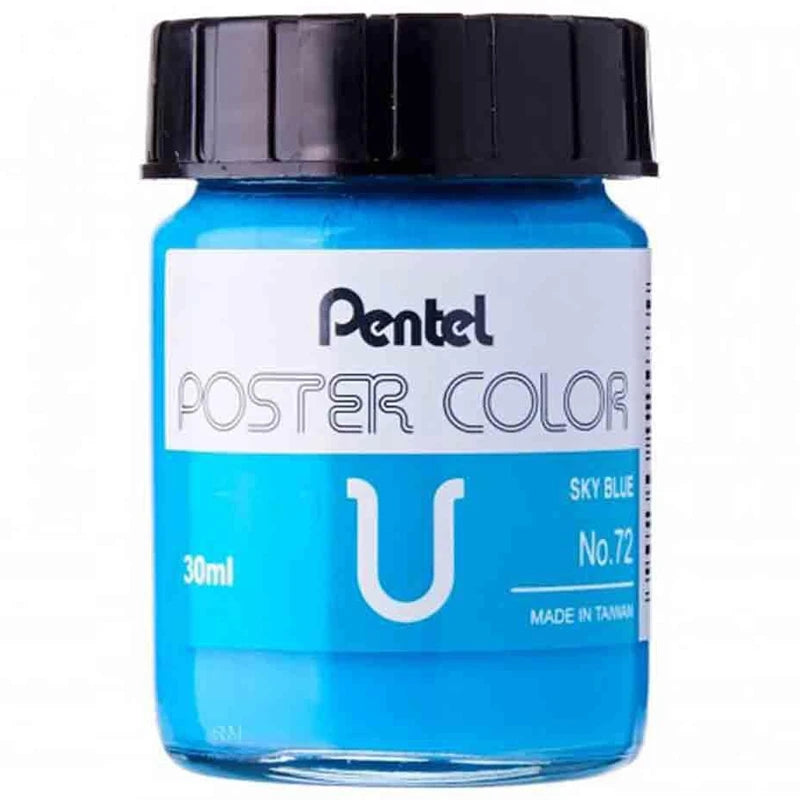 PENTEL Poster Colour 30cc WPU2-Sky Blue