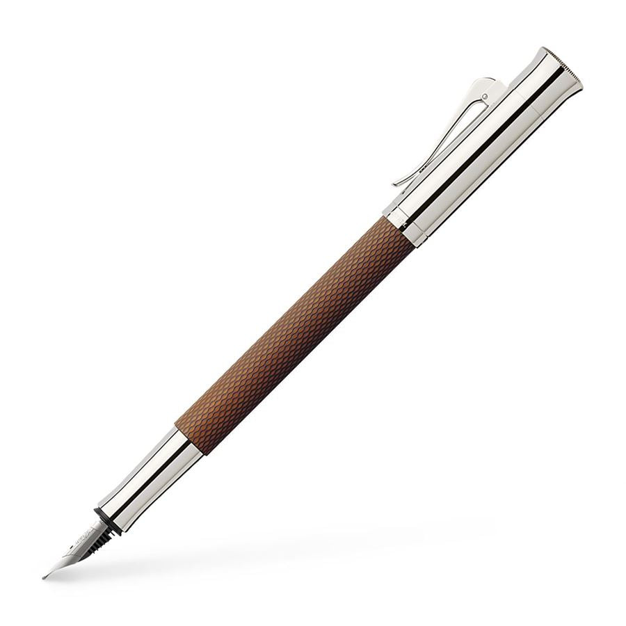 GRAF VON FABER CASTELL Guilloche Cognac Fountain Pen-Broad