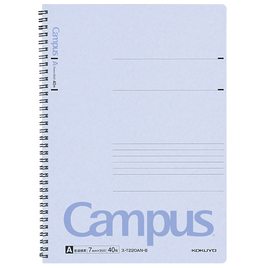 KOKUYO Campus Twin Ring Notebook A4 Ruled 40s Blue Default Title