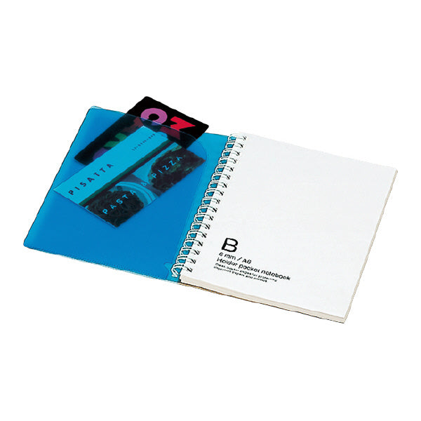 KOKUYO Holder Pocket Notebook A6 6mm Ruled 50s Blue