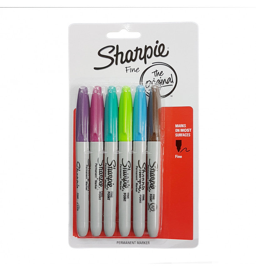 SHARPIE Fine Marker Set Asst Cols 2 6s