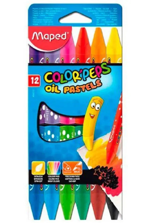 MAPED Color'Peps Oil Pastels Cardboard Box of 12s