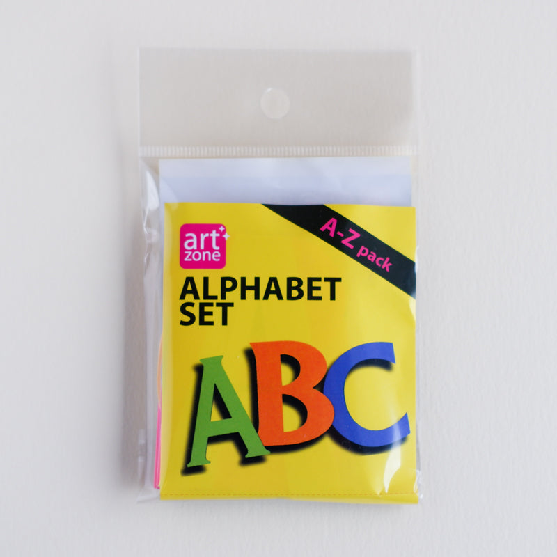 ARTZONE Fluorescent Card Alphabet Set A-Z Pack(S)