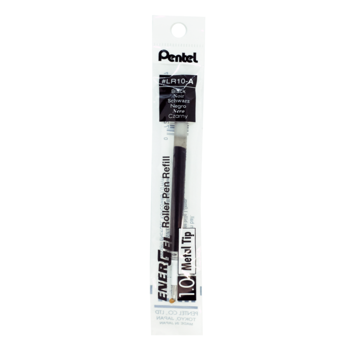 PENTEL EnerGel Refill 1.0mm-Metal Tip 1.0mm-Black