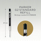 PARKER Quink Gel Ball Pen Refill M-Black BL1