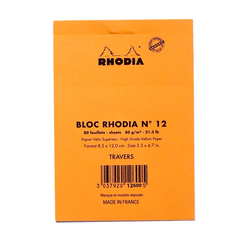 RHODIA Basics No.12 85x120mm Lined hsp Orange Default Title
