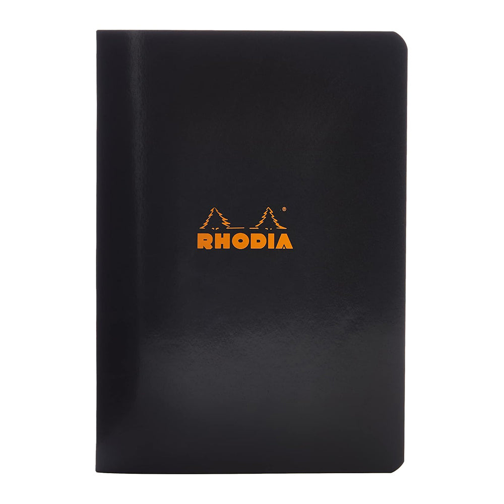 RHODIA Classic Stapled A5 148x210mm 5x5 Sq Black