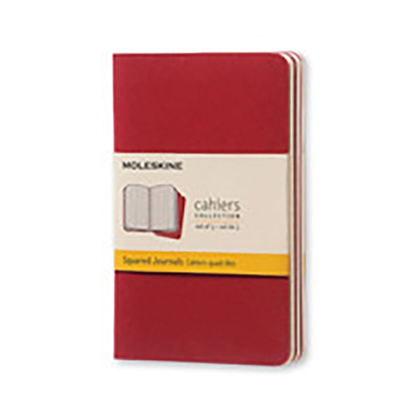 MOLESKINE Cahier P Squared Cranberry Red Set of 3