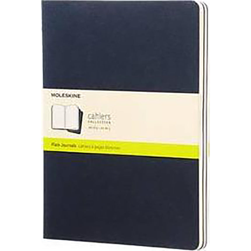 MOLESKINE Cahier XL Plain Indigo Blue Set of 3