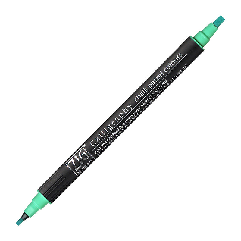 ZIG MS Calligraphy Twin Tip Marker Chalk Pastel Green Default Title