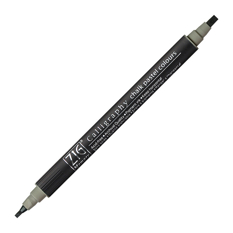 ZIG MS Calligraphy Twin Tip Marker Chalk Pastel Grey Default Title