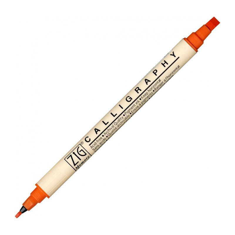 ZIG MS Calligraphy Twin Tip Marker 070 Pure Orange Default Title