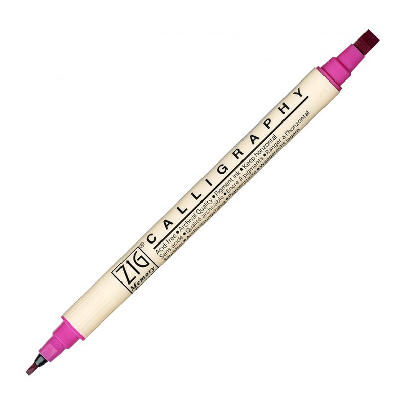 ZIG MS Calligraphy Twin Tip Marker 025 Pure Pink Default Title