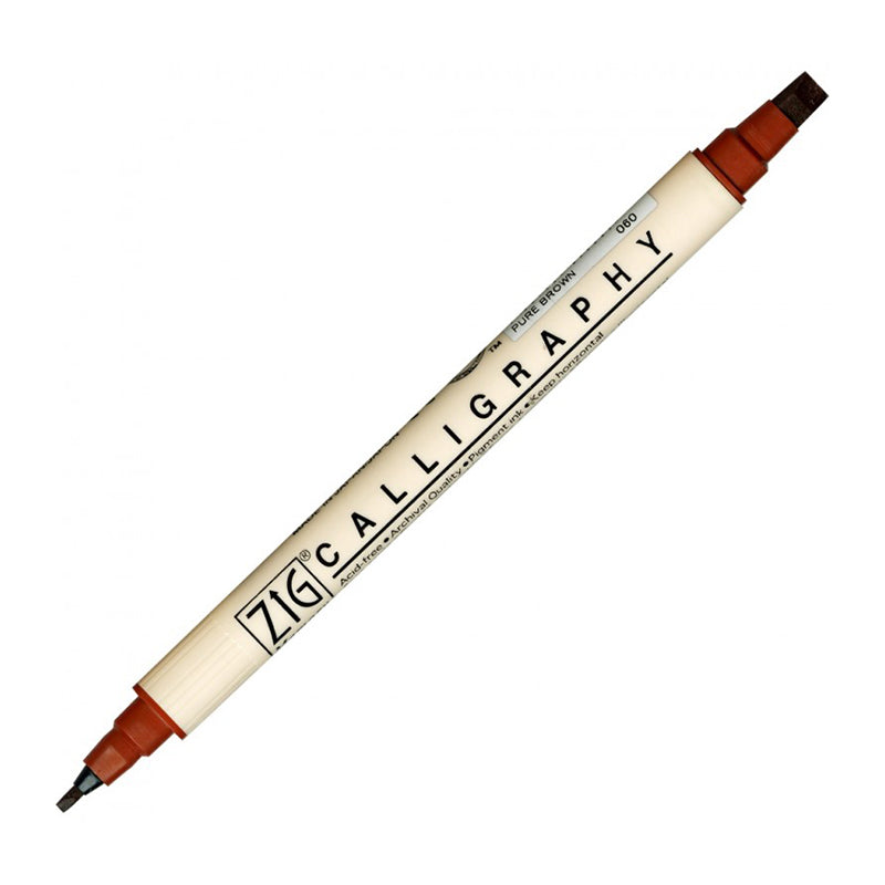 ZIG MS Calligraphy Twin Tip Marker 060 Pure Brown Default Title