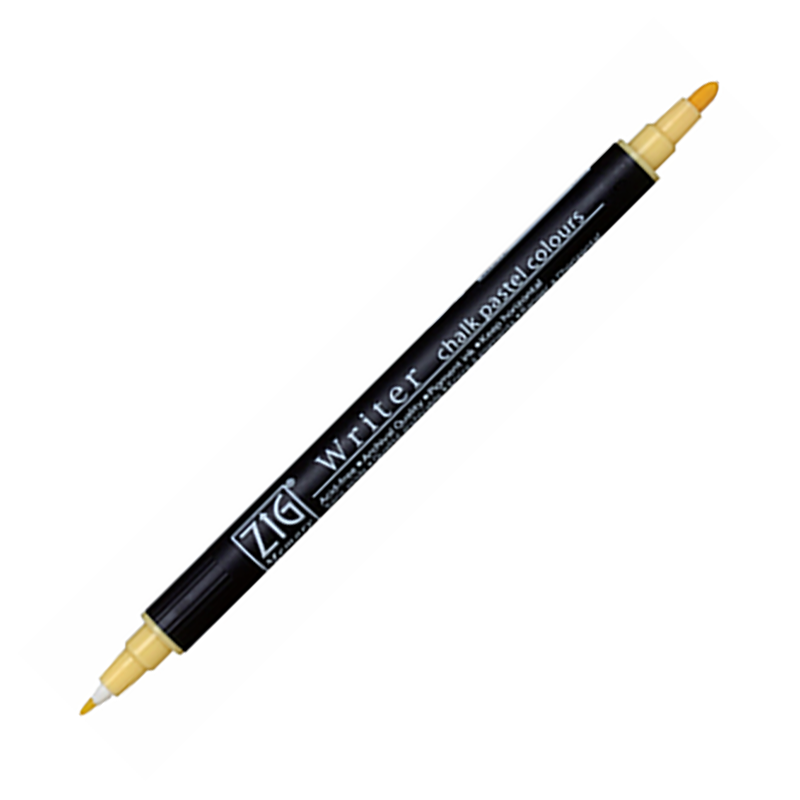 ZIG MS Writer Twin Tip Marker Chalk Pastel Yellow Default Title