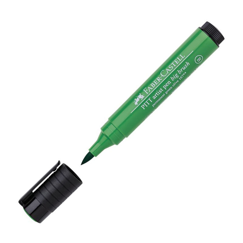 FABER-CASTELL PITT artist pen>BIG BRUSH<167 PERMANENT GRN OLI Default Title