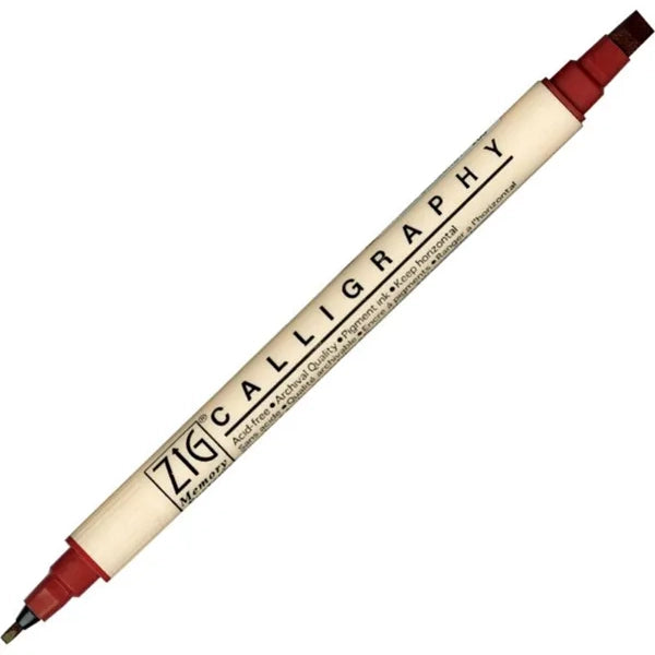 ZIG MS Fine & Chisel Marker 203 A. Burgundy